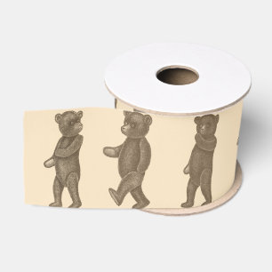 Niedliches Vintages marschierendes Teddy-Bärn-Ban Ripsband