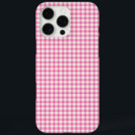 Niedliches Vintages Rosa Gingham Kariertes Muster iPhone 16 Pro Max Hülle<br><div class="desc">Niedliches Vintages Rosa Gingham Kariertes Muster Telefonbeispiel</div>
