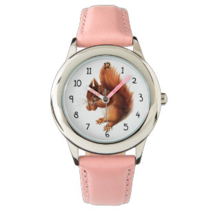 Niedliches Vintages rotes Eichhörnchen Armbanduhr