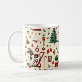 Niedliches Vintages Spielzeug Weihnachtsbaum Kaffeetasse