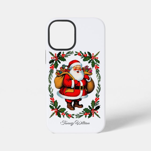 Niedliches Vintages traditionelles Elegant Frohe W iPhone Hülle (Rückseite)