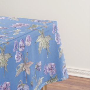 Niedliches Violett Blumenblume Mädchen Kinderdusch Tischdecke