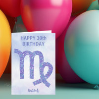 Niedliches Virgo-Zeichen Custom Lila Happy Birthda
