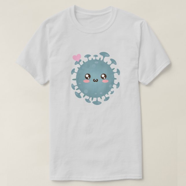 Niedliches Virus T-Shirt (Design vorne)