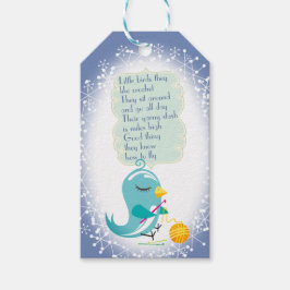 Niedliches Vogelhahn-Haken-Garn Weihnachtsmarke Geschenkanhänger