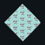 Niedliches Vogelmuster auf hellblau Halstuch<br><div class="desc">Niedliches Vogelmuster auf hellblauem Hintergrund.</div>