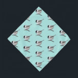 Niedliches Vogelmuster auf hellblau Halstuch<br><div class="desc">Niedliches Vogelmuster auf hellblauem Hintergrund.</div>