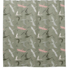Niedliches Vogelmuster Duschvorhang