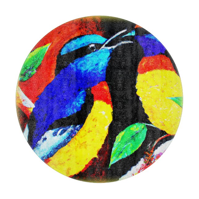 Niedliches Vogelpaar. Jetzt kaufen Schneidebrett (Vorderseite)