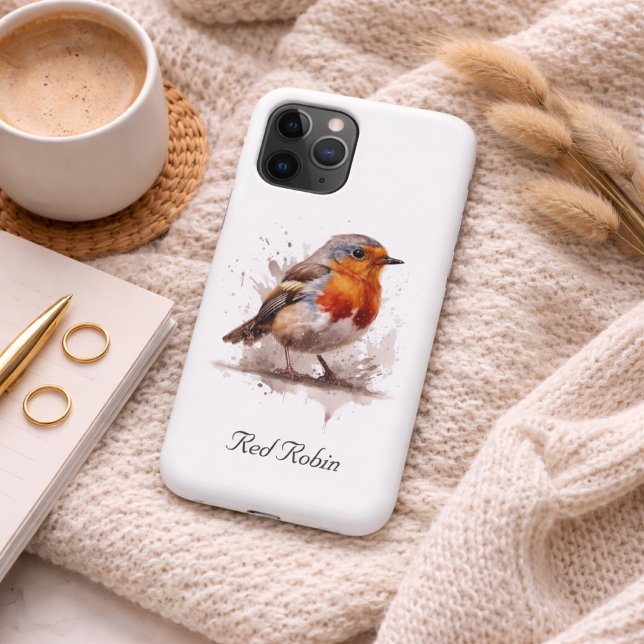Niedliches Vogelrottrobin, individuell anpassbar Case-Mate iPhone Hülle (Von Creator hochgeladen)