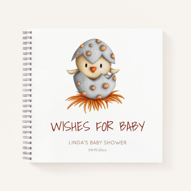 Niedliches Vogelschatching Baby Shooting Guest Boo Notizbuch (Vorderseite)