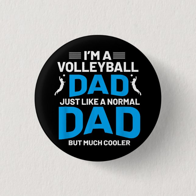 Niedliches Volleyballgeschenk für Väter und Männer Button (Vorderseite)