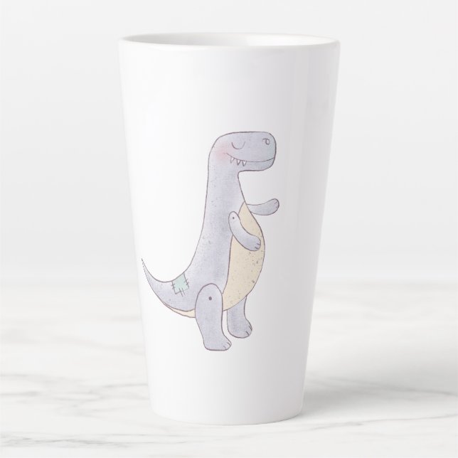 Niedliches vorhistorisches Dinosaurier Toy Milchtasse (Vorderseite)