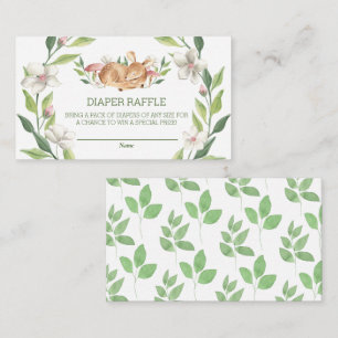 Niedliches Waldland Hirsche Blumengewächse Windler Begleitkarte