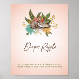 Niedliches Waldland Oh Baby Deer Animals Games Poster