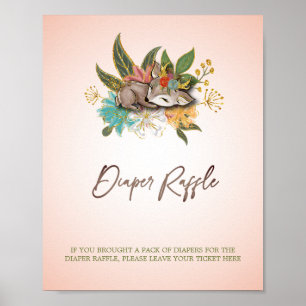 Niedliches Waldland Oh Baby Deer Animals Games Poster