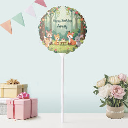 Niedliches Waldtierkind Geburtstag Ballon