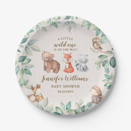 Niedliches Waldwald Baby Boy Duschpapier Teller