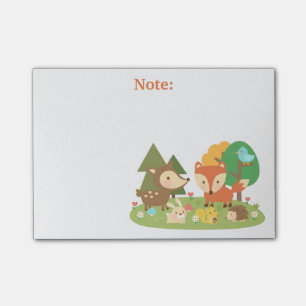 Niedliches Waldwaldtier für Kinder Post-it Klebezettel