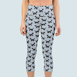 Niedliches walisisches Grenzpolster Capri Leggings<br><div class="desc">Ein bezaubernder Schwarz-Weiß-Welsh Border Collie Schafhund. Diese wunderschönen und intelligenten Arbeitshunde sind ideal für Tierfreunde. Ideal für Tierärzte.</div>