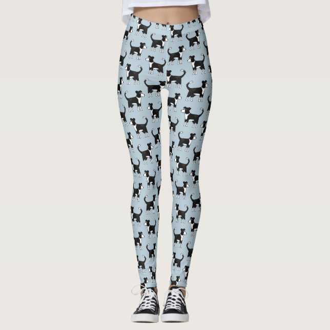 Niedliches walisisches Grenzpolster Leggings (Vorderseite)