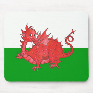 Niedliches walisisches Rotes Drachenmousepad Mousepad