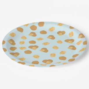 Niedliches Walnussmantelmuster Pappteller