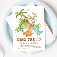 Niedliches Wasserbad Dino & Vulkan Geburtstagspart