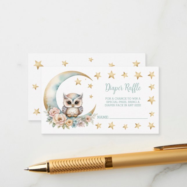 Niedliches Wasserfarben Babydusche Windelwanne Win Begleitkarte (Vorderseite/Rückseite Beispiel)