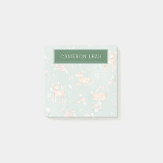 Niedliches Wasserfarben-Hirschmuster Post-it Klebezettel