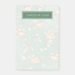 Niedliches Wasserfarben-Hirschmuster Post-it Klebezettel