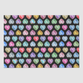 Niedliches Wasserfarbenherz Gemstone Farbenfrohe M Seidenpapier