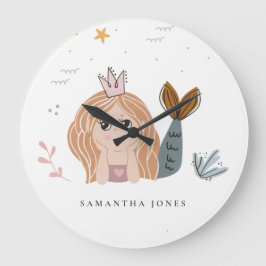 Niedliches Wasserfarbenmagazin Große Wanduhr