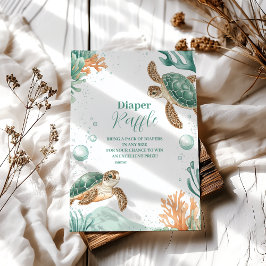 Niedliches Wasserfarbenmeerschildkröte Begleitkarte