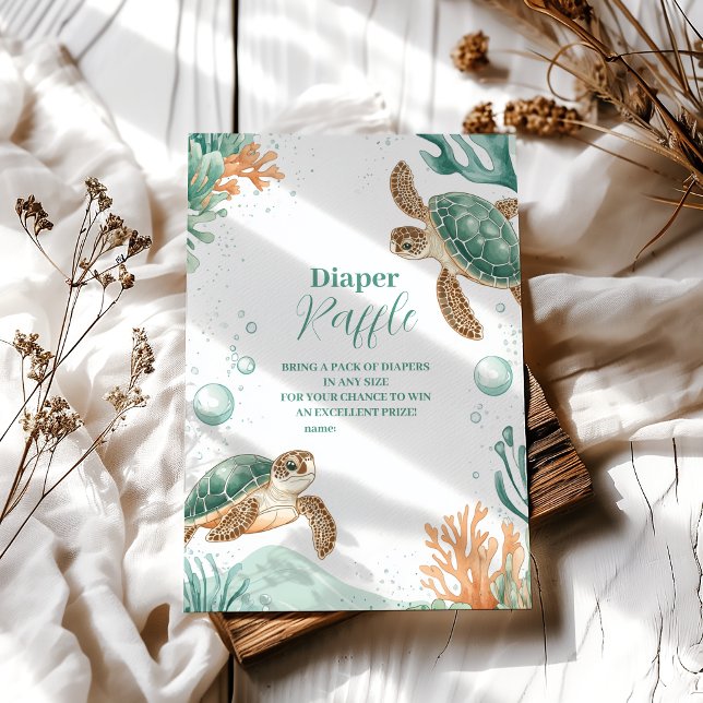 Niedliches Wasserfarbenmeerschildkröte Begleitkarte (Von Creator hochgeladen)