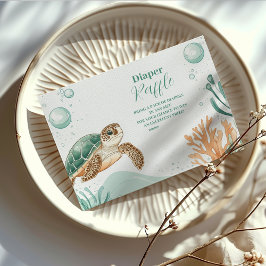 Niedliches Wasserfarbenmeerschildkröte Begleitkarte