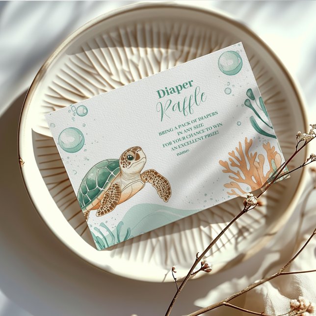 Niedliches Wasserfarbenmeerschildkröte Begleitkarte (Von Creator hochgeladen)