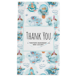 Niedliches Wasserfarbenmuster für Wale Kleine Geschenktüte