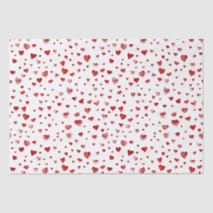 Niedliches Wasserfarbenrotes Herz Seidenpapier