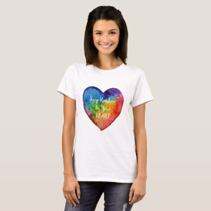 Niedliches Wasserfarbenstrahlherz T-Shirt