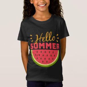 Niedliches Wassermelon Hallo Sommer Früchte Vintag T-Shirt