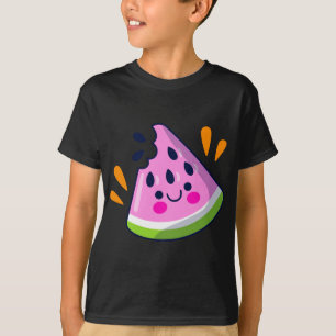 Niedliches Wassermelon Slice Bite Vibrant Sommerur T-Shirt