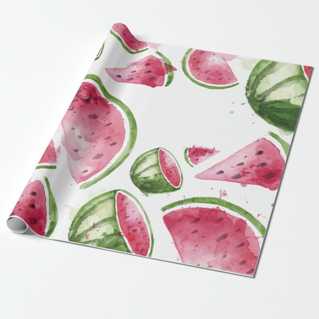 Niedliches Wassermelone Geschenkpapier (Ungerollt)