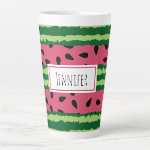 Niedliches Wassermelone Muster Pink & Green Milchtasse