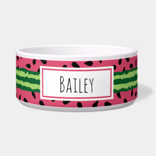 Niedliches Wassermelone Muster Pink & Green Napf