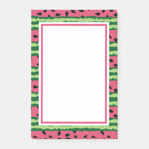 Niedliches Wassermelone Muster Pink & Green Post-it Klebezettel