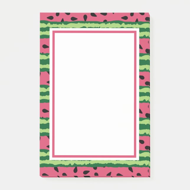 Niedliches Wassermelone Muster Pink & Green Post-it Klebezettel (Vorderseite)