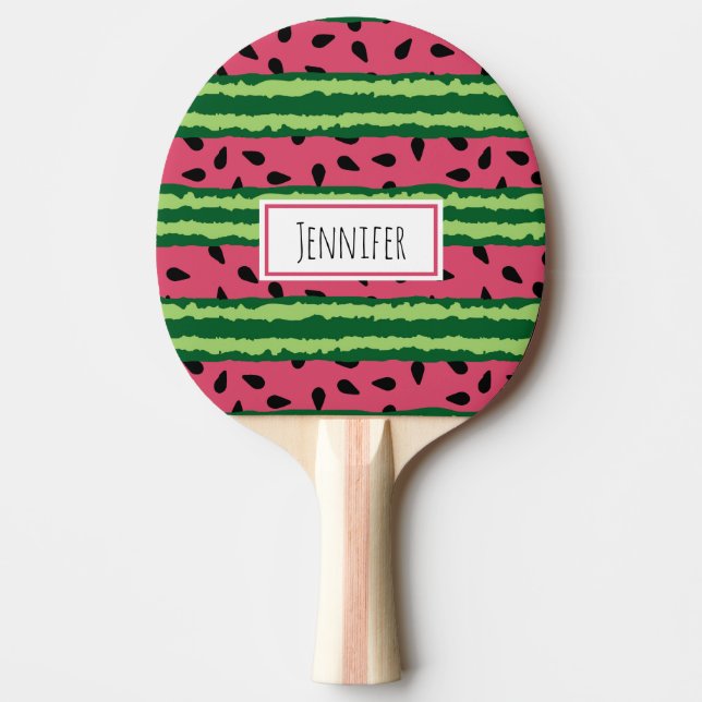 Niedliches Wassermelone Muster Pink & Green Tischtennis Schläger (Vorderseite)