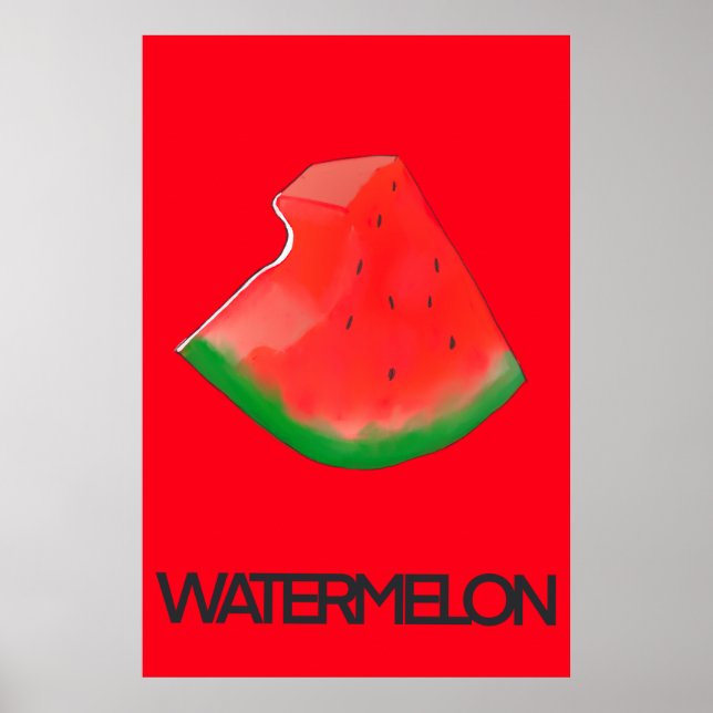 Niedliches Wassermelone-Poster Poster (Vorne)