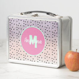 Niedliches Wassermelone Samen Mit Monogramm Imitat Metall Brotdose